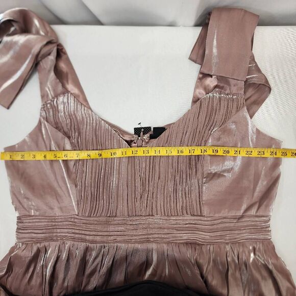 City Chic Betty Bow Tiered Party Dress Pink Champagne Women’s XL / 22 NWT - Picture 8 of 12